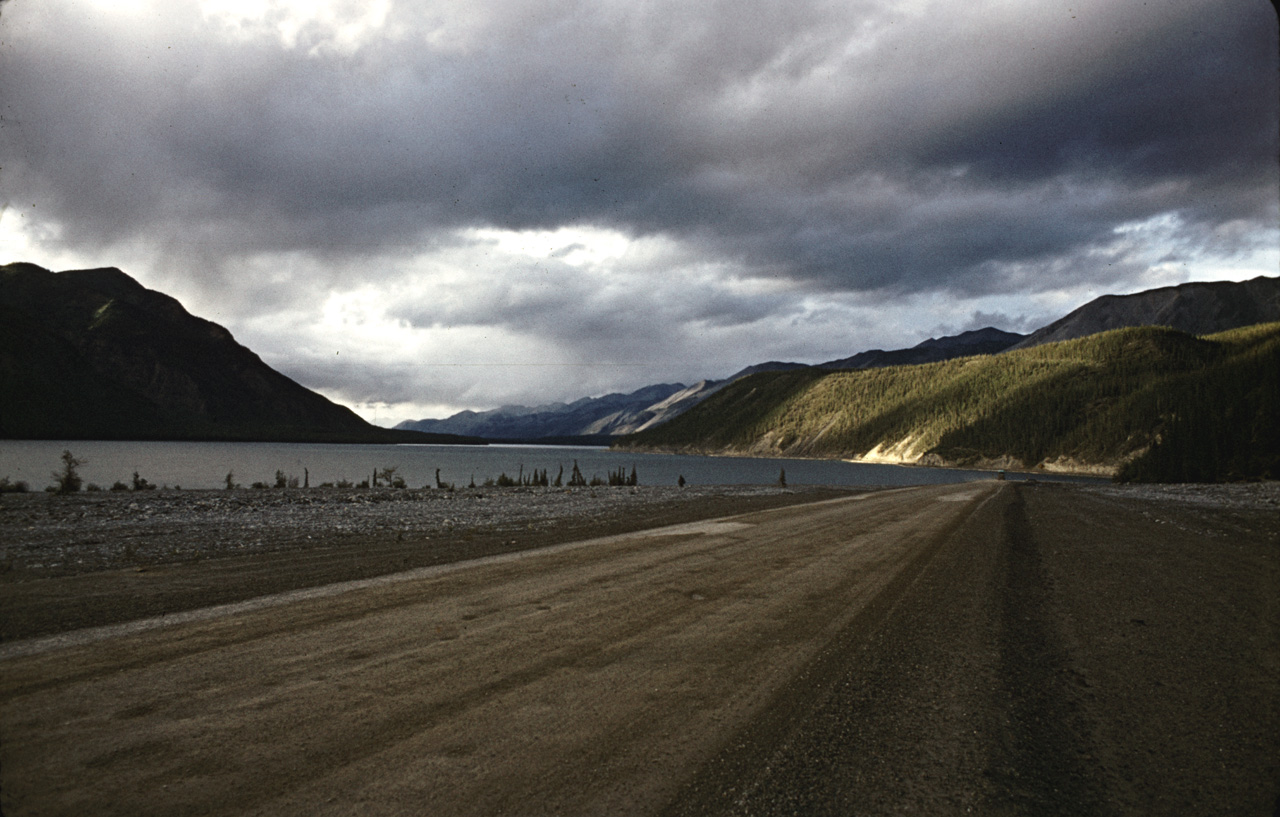 72-09-01, 023, Bike on Alaska Hwy, 459 mi, British Columbia