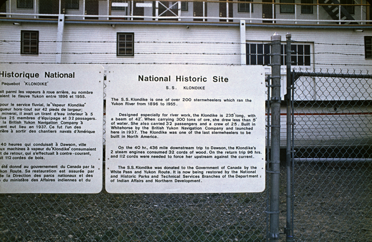 72-09-01, 043, S.S. Klondike, Alaska Hwy, 916 mi, Yukon