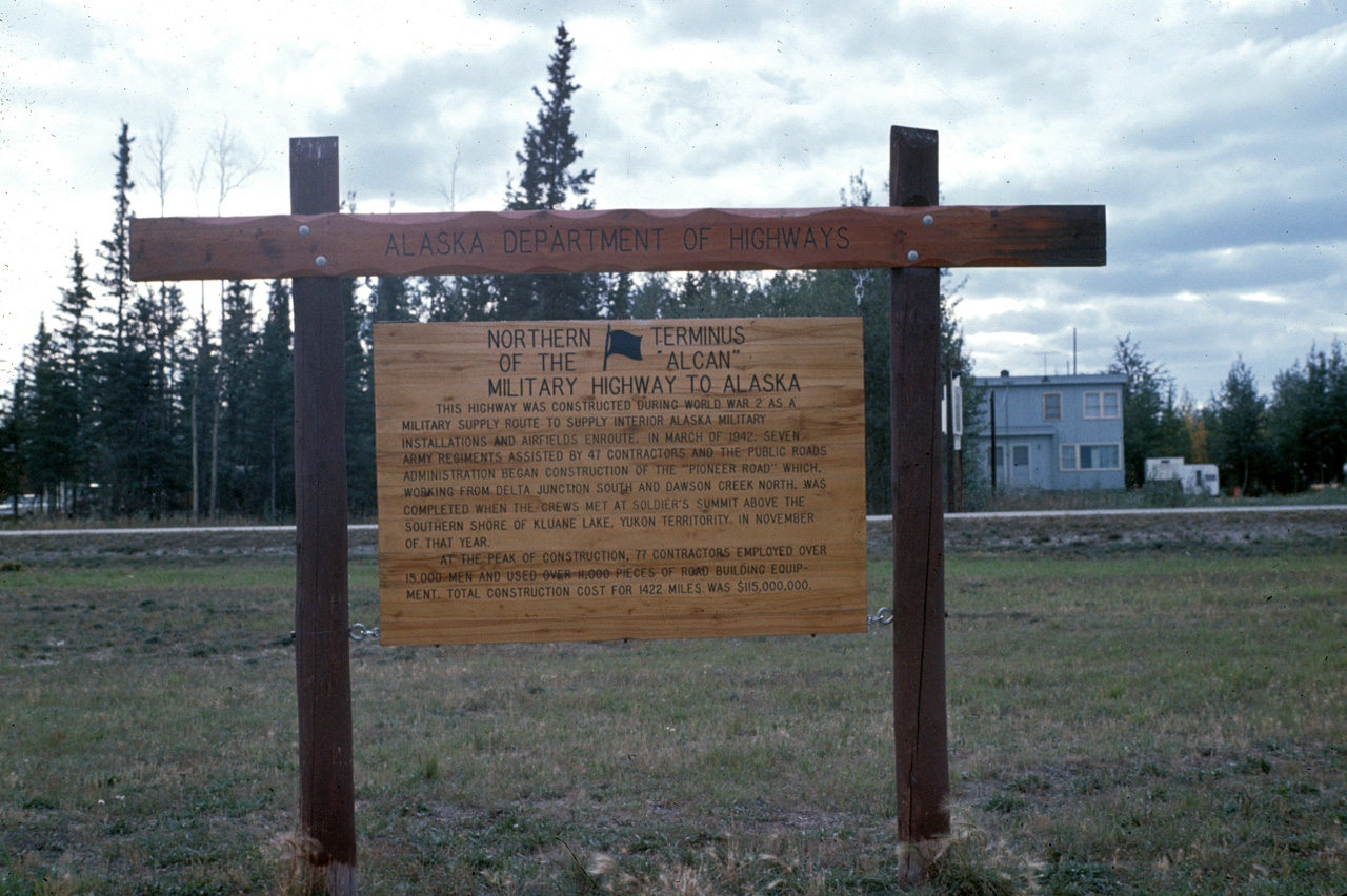 72-09-01, 060, Sign about Alaska Highway, Alaska