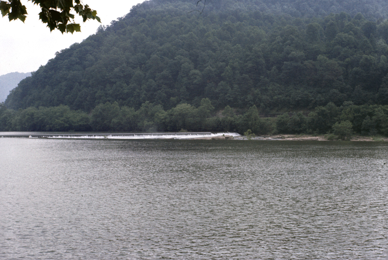 75-07-02, 010, Veiw of Dam-River along Rt 60 in West Viirginia